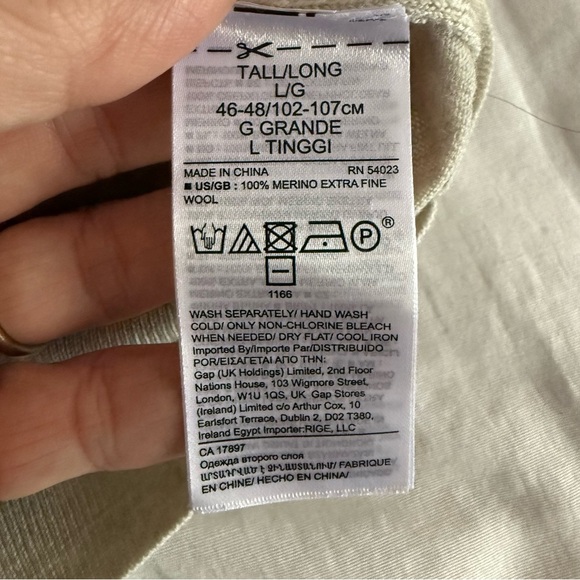 Banana Republic Crew Neck Sweater Mens Size Large Tall 100% Fine Merino Wool - Picture 5 of 6